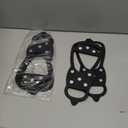 2 Pairs Non Slip Gripper Spike Ice Traction Cleats Walk Traction Cleat Durable Ice Snow Grips for Shoes, Boot with 8 Steel Studs Crampons