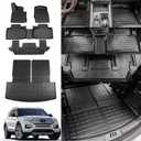 Rongtaod Floor Mats Compatible with 2020-2025 Ford Explorer 6 Seats Captain Chairs Trunk Liner Cargo Liner Cargo Mat Back Seat Cover 2024 Explorer Accessories (Trunk Mat with Backrest Mat+Floor Mats)