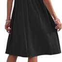 AUSELILY Women's Summer Short Sleeve Knee-Length Dresses Round Neck Loose Dress with Pockets 2026 New (L)