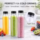 40 Pack PET 12oz Juice Bottles, Reusable Beverage Containers with Lids & Labels