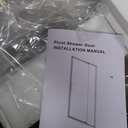 Keonjinn Pivot Shower Door, 38-42" W x 72" H Semi-Frameless Pivot Swing Glass Shower Door, 1/4"(6mm) Clear SGCC & ASNI Tempered Glass with Explosion-Proof Film & Nano Coating Matte Black Finish