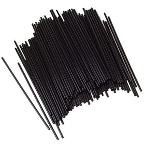 Chef Craft 5 Inch Coffee Stirrer Straws-Set of 450, Pack of 3, black