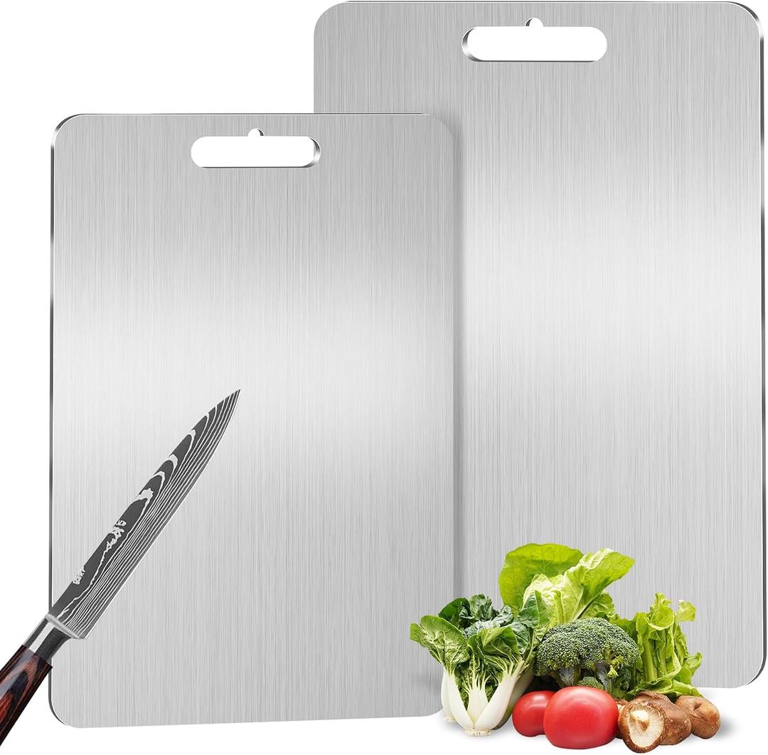 Titanium Cutting Board for Kitchen,2 Packs Titanium Cutting Board Hygienic, Durable, Easy to Clean, and Safe  Ideal Size for Everyday Use
