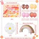 78 PCS Nine is Vibe Party Decoration Backdrop Nine is Vibe Birthday Decoration Nine is Vibe Balloons Daisy Groovy Hippie Boho Party Favors