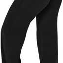 Ieumaz Women Straight Leggings Bottoms High Waist Gym Workout Leggings Stretch Casual Wide Leg Yoga Pants S