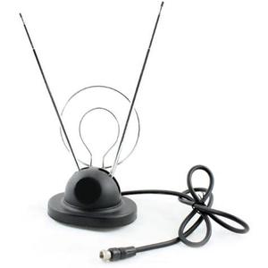 Wideskall Universal Indoor Rabbit Ear TV Antenna for HDTV Ready VHF UHF Dual Loop Coaxial
