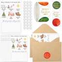 Tenceur 40 Sets Christmas Teacher Thank You Holder with Envelopes Stickers Money and Sleeves for School Holiday End of Year Classroom Celebration, 4 x 6 In