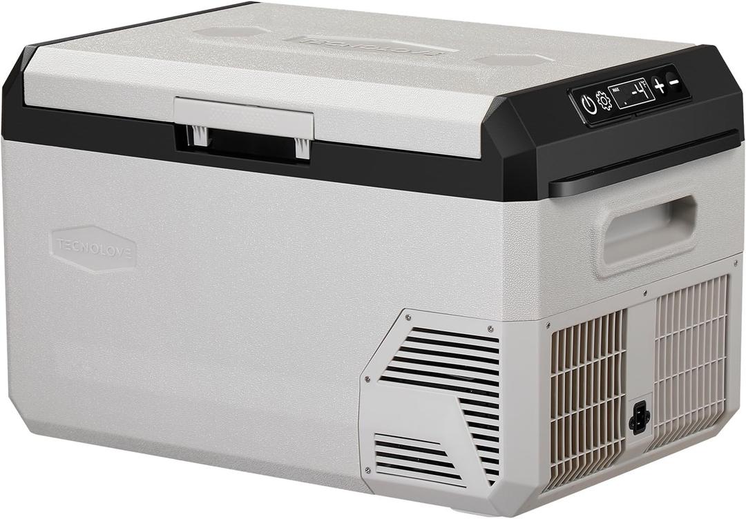 12V Car Refrigerator, 32QT Portable Freezer Compressor Cooler with Reversible Door, 100–240V AC / 12V / 24V DC Powered, for Truck Van RV Camper SUV Travel Camping Road Trips Tailgating, -4℉-50℉