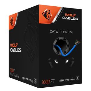 | Heavy-Duty CAT6 Plenum Cable 1000ft | UTP, 23AWG, 550MHz | DSX-8000 Certified | Stable & Remarkable Performance (Blue)