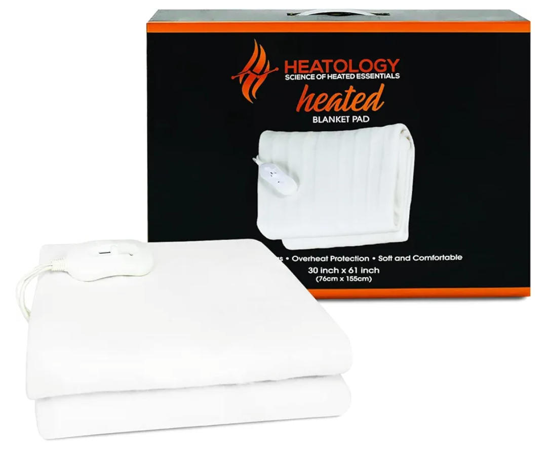 Electric Heated Throw Blanket – Fast Heating Blanket w/ 3 Heat Settings & Auto Shut-Off – Plug-In Winter Blanket for Teens & Adults – Machine Washable Electric Heated Blanket (30” x 61”, White)