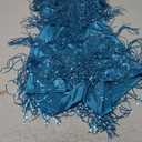 Kaei&Shi Sequin Fringe Romper,Sparkly Glitter Metallic Jumpsuits For Women,Backless Shorts Dress Disco Birthday Dance Outfit, Blue Small/Medium