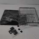 Dish Drying Rack - Small Dish Rack for Kitchen Counter, Stainless Steel Dish Drainer with Utensil Holder and Drainboard (Black)