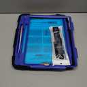 SEYMAC stock Case for iPad Pro 12.9'' 2022/2021/2020/2018 with Screen Protector 360 Rotating Stand Hand Strap, Drop-Proof Case for iPad Pro 12.9''(6th/5th/4th/3rd Generation), Blue/Black