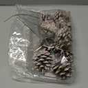 20 Pieces Christmas Pine Cones Decorations Picks - Snow Pine Cone for Xmas Tree Garland Wreath Ornaments Pinecones Decorating Winter Holidays Home