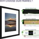 16x20 Poster Frame, Display Pictures 11X14 with Mat or 16x20 Without, Wall Hanging Frames, Black, 3 Pack