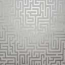 AMINAH DECO Matte Textured Greek Key Wallpaper Art 3D Pearl & White Maze Matte Non Woven Wall Paper Roll 20.8" x 32.80 ft (57.0 sq. ft)