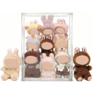 Display Case Compatible with Labubu POP MART, Acrylic Clear Display Box Shelf for POP MART Labubu Doll, 1 Pack