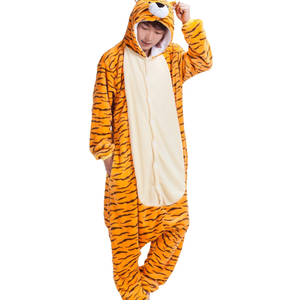 JJEUWE Adult Tiger Suit Pajamas Kigurumi Hoodie Jumpsuit Playsuit, M