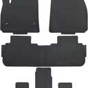 Custom-fit for 2020-2025 Cadillac XT6 Floor mats (Bucket 6 Seats) All-Weather Rubber Floor Liners Set Heavy Duty Set (Black)