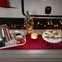 Camco Life is Better at The Campsite Ceramic Coffee Mug - Microwave and Dishwasher Safe - Features Red Background with Retro RV My Happy Place Design - Coffee Cup Holds 14oz. (53472)