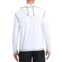 Mens Fishing Shirts,Long Sleeve Rash Guard Hooded Shirt with Mask UPF 50+ Sun Protection Hoodies Hiking Shirts(S) White (S)