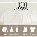 Heavy Duty Plastic Clothes Hangers  50 PCS | Space-Saving, Ideal for Daily Use Design for Shirts, Coats, Dresses, Pants, & Skirts | Durable & Lightweight