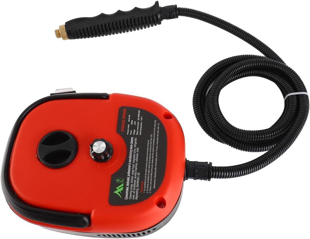 ZJchao Steam Cleaner, 2500W Portable High Temperature Pressurized Steam Cleaning Machine Handheld Steam Cleaner Steam Cleaner for Home with Brush Heads for Kitchen Furniture Bathroom (Red)
