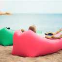 Inflatable Lounger Air Sofa Hammock, Inflatable Couch for Camping, Portable Waterproof Anti-Air Leaking Pouch Couch Air Chair for Outdoor, Beach, Hiking, Picnics, Music Festivals (Black)