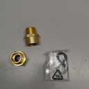 G 1/2 (BSP) Female Thread to US 1/2 NPT Male Thread Brass Pipe Fitting Adapter,G to NPT Adapter 1/2 Inch Converter Connector2 Pack