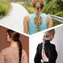 4pcs Sport Braided Hair Tie for Women - 30 Inch Sport Hairties for Ponytail, Date, Shopping, Dressing, Gym, Yoga, Running, Swimming, Workout, Curly & Straight Hair