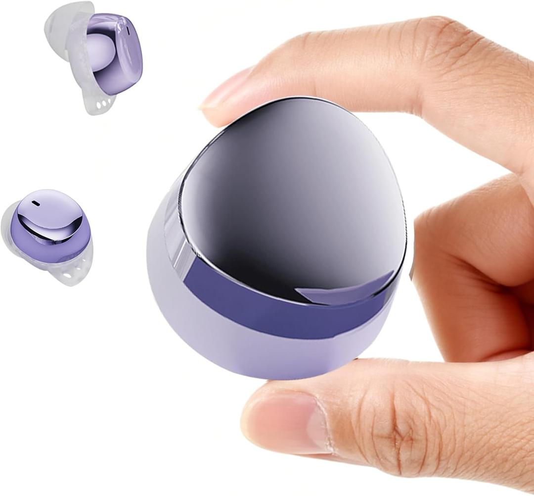 Xmenha Mini Invisible Sleep Earbuds for Side Sleepers, Wireless Bluetooth Sleeping Ear Buds Headphones Small Tiny Micro Noise Cancelling Earbuds for Small Ears Canals Women, Sleep Earphones, Purple
