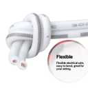 20m(66ft) 20AWG 2Pin Extension Cable for Single Color LED Strip Ribbon Lights 3528 5050, 2 Wire 20-Gauge Parallel Wire