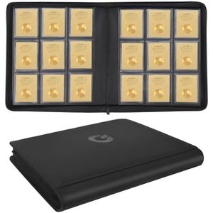 Qurhafoo Toploader Binder, top loader binder for cards, Holds 324 Toploaders, 9-pocket, card folders for trading cards or Sports Cards in 3 x 4'' Toploaders