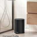 SONGMICS Bathroom Trash Can, 1.6 Gallon (6 L) Small Toilet Garbage Bin with Lid, Soft-Close, Stainless Steel, Pedal, Inner Bucket, Bedroom, Ink Black ULTB016BZ01