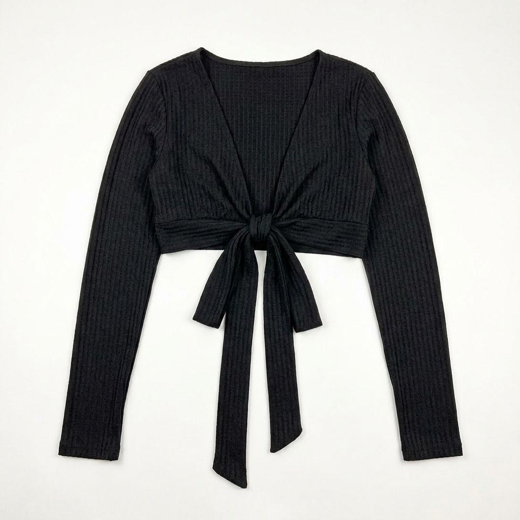 YYA Women Front Shrugs Black, Size XL