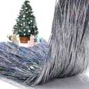 Tuanse 49.2 ft Christmas Tree Decoration Kit Included Aluminum Craft Wire 19.7 and 29.5 ft LED Fairy Lights 12000 Strands Christmas Icicles Tinsel for DIY Decorations