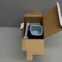 KEOUKE Rotary Cheese Grater Hand Crank Transparent - Shredder Slicer Grinder 3 Stainless Steel Blades, Stable Suction, Labor-Saving Handle, Safe Kitchen Tool for Cheese, Vegetable, Nuts, Chocolate (3 IN 1, Grey Blue SP)