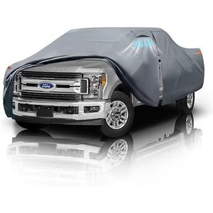 Ford F150 Truck Cover Custom Fit 1997 2025 Super Cab Short Bed(6.5') with Door Zipper, 10 Layers Outdoor Pickup Truck Cover Waterproof All Weather, Car Tarp for Wind Dust Sun etc Protection.