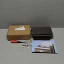 Wooden Mail Holder 3 Slots Mail Organizer for Desk Wood File Paper Letter Sorter for Letter Envelope Filing Cell Phone Document Storage, Organizer Tray for Office and Home (Dark Brown)