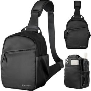 K&F Concept Small Camera Bag for Photographer, Camera Sling Crossbody bag for DSLR/SLR/Mirrorless Camera, Compact Camera Case for Men and Women, Black (5L)