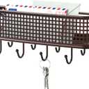 Deco Brothers Wall Key Holder and Mail Organizer, Bronze