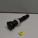 KES Bathroom Sink Drain Without Overflow Vessel Sink Lavatory Vanity Pop Up Drain Stopper Matte Black, All Metal Rustproof Brass and 304 Stainless Steel, S2008D-BK