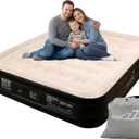 King Size air Mattress – 18-Inch Thickened Inflatable Mattress for Camping, Home Use & Guest Accommodation, Comes with Storage Bag, Supports Up to 750 Pounds (Black, King)