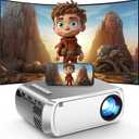 Mini Projector, iTJQ Portable Projector 1080P Supported for Indoor Outdoor Movies, Phone Projector Compatible with iOS/ Android, Laptop, TV Stick/ PS5, USB/HDMI/Type-C (Silver, VF370)