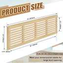 Colingmill 1 Pcs Decorative Return Air Vent Cover 32 x 8.5 x 3/4 Inch (30x6 Duct Opening) Natural Wood Modern Farmhouse Wall Vent Grille High Airflow Cold Air Return HVAC Cover for Wall Baseboard