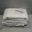 Easthome Heated Mattress Pad Queen Size - Embossed Electric Mattress Pad Cover Dual Control - 1-10 Hours Auto Shut Off Bed Warmer with Deep Pocket White