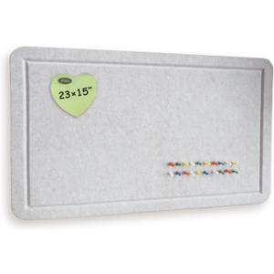 Felt Wall Poster, 23"x15" Photo Board, with 1 Box of 20 Push Pins (Random Color) for Classroom Dorm Wall Decor - Beige