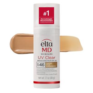 EltaMD UV Clear Face Sunscreen, Oil Free Sunscreen for Sensitive Skin with Zinc Oxide, Dermatologist Recommended