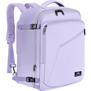 MATEIN Purple Backpack, Extra Large Travel Backpack for Women, Expandable Suitcase for Hiking Camping Gym, Water Resistant Carryon Daypack for Travelling, Cute Gifts, Light Purple