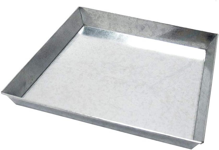 Galvanized Steel Fireplace Ash Pan - 17'' x 17''